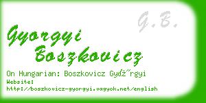 gyorgyi boszkovicz business card